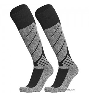 WEIERYA Ski Socks Warm Cotton Sports Outdoor Socks for Winter Skiing Snowboarding Skating Hiking  2 Pairs