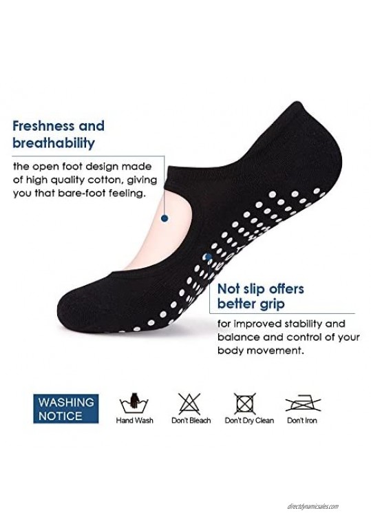 Women's Yoga Socks Non Slip for Pilates Pure Barre Ballet Socks With Grips