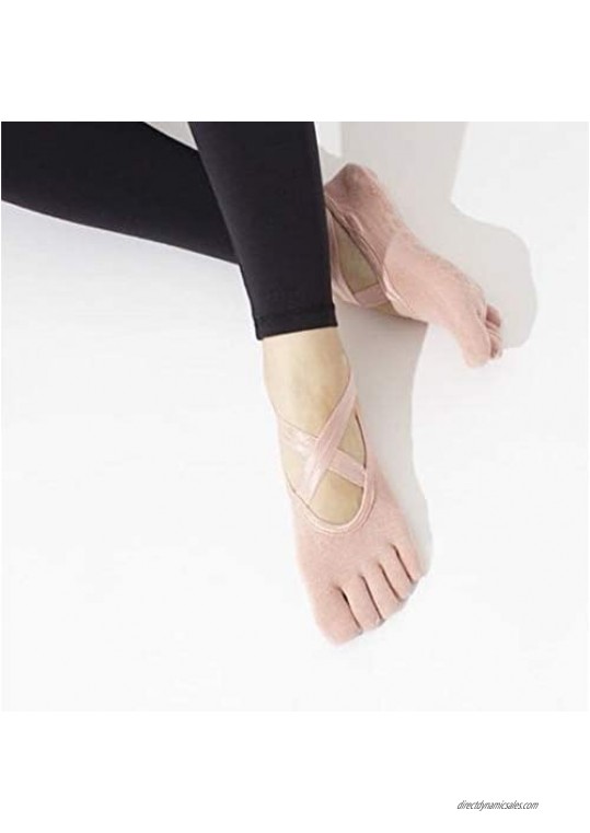 Yoga Five Toe Socks Half Toe Socks For Women Pilates Fitness Dance Indoor Exercises with Anti-Skid Grips