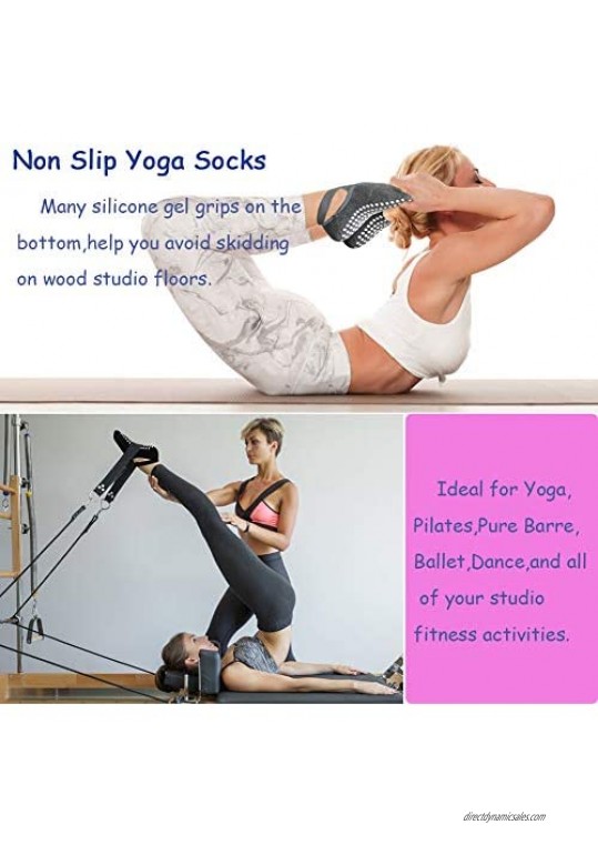 Yoga Socks Non Slip for Women Pilates Socks With Grips Barre Socks Ballet Dance