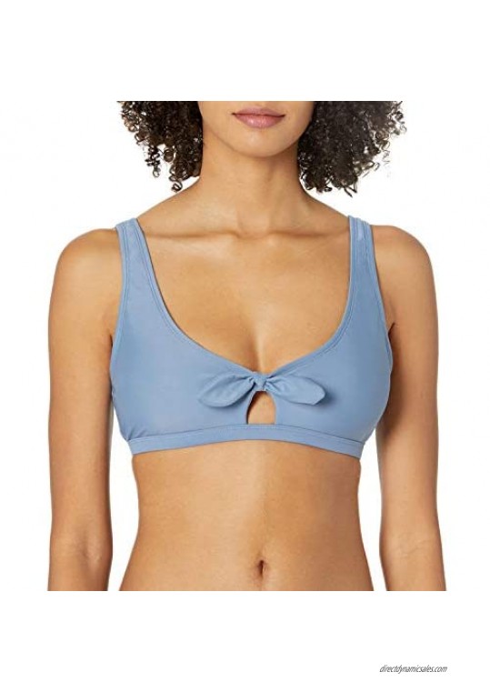 Body Glove Women's Smoothies May Solid Bikini Top Swimsuit with Peekaboo Front Bow Detail
