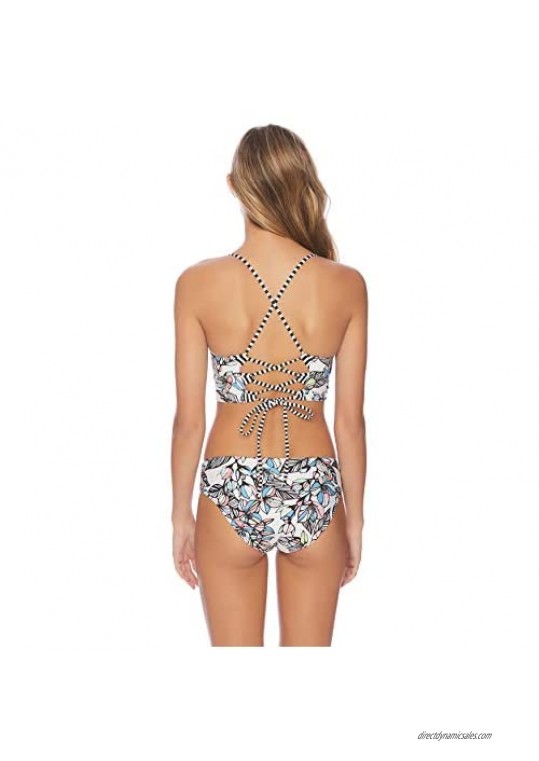 Splendid Women's X-Back Crop Swimsuit Bikini Top
