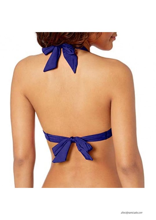Trina Turk Women's Getaway Solids Ring-Front Halter Bikini Top