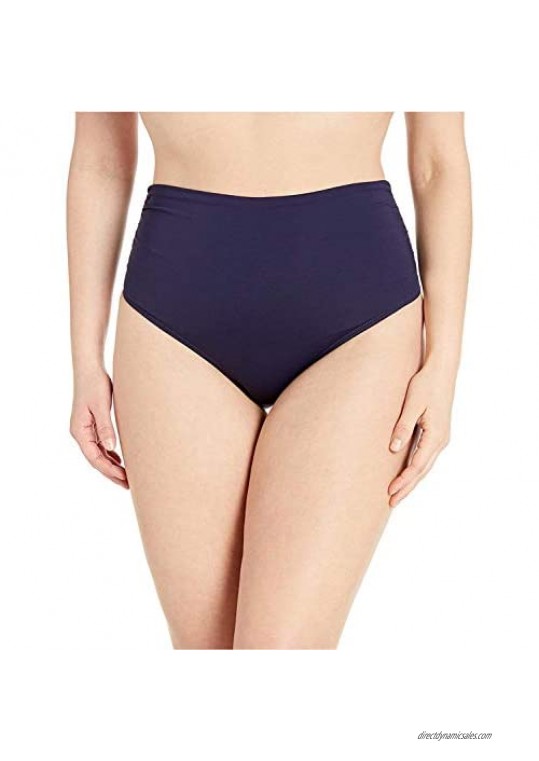 Anne Cole Women's Plus-Size High Waist Fold Over Double Lined Bikini Swim Bottom
