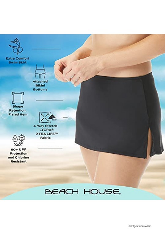 BEACH HOUSE Charlotte Pull On Swim Skirt — Full Coverage Bikini Swimsuit Bottoms