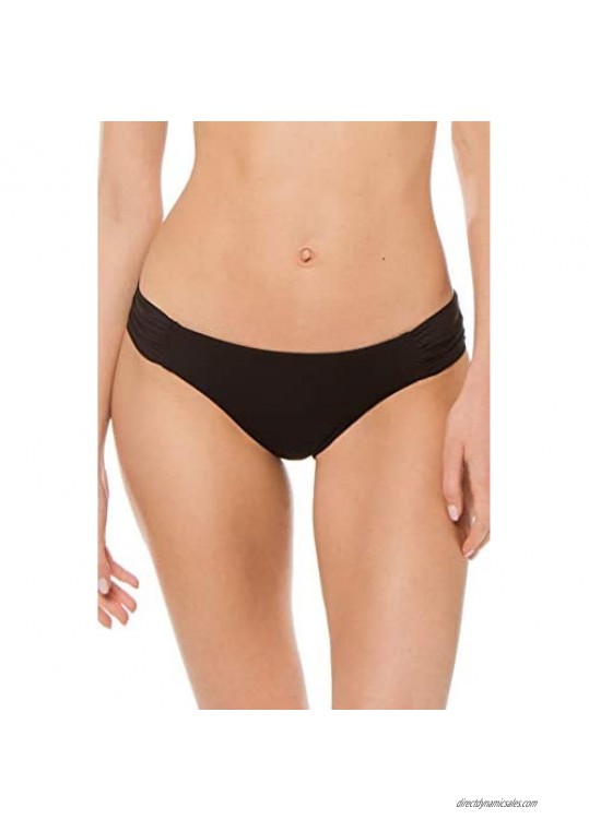 Becca by Rebecca Virtue Women's American Shirred Tab Side Hipster Bikini Bottom