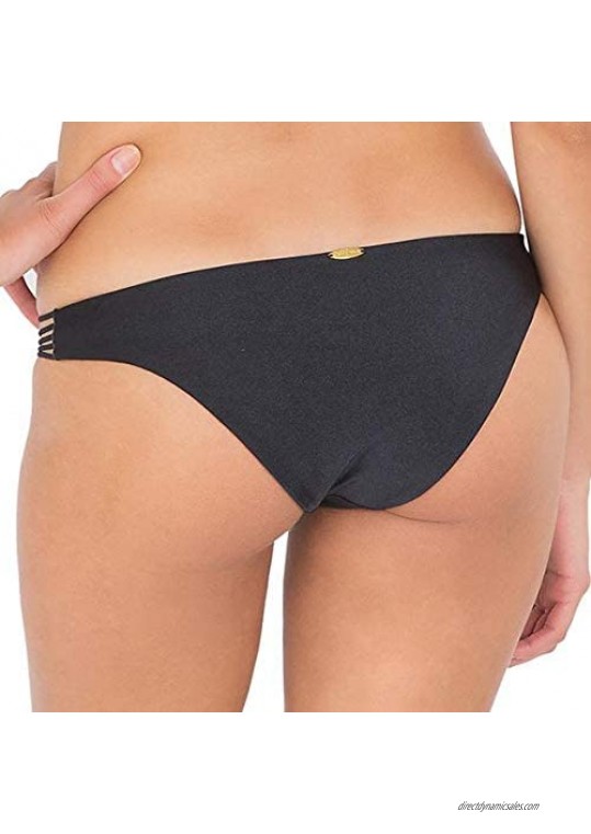 Luli Fama Women's Verano De Rumba Strappy Front Side Moderate Bikini Bottom