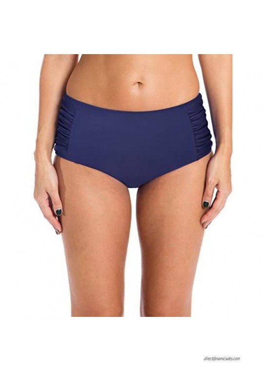 Ocean Blues Women's Swim Standard Ruched Midrise Bikini Bottom