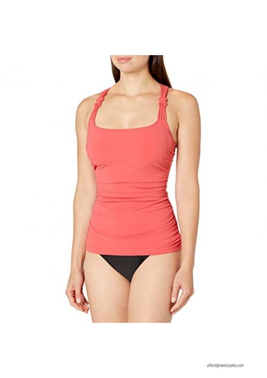Profile by Gottex Women's Novelty Strap Scoop Neck Cup Sized Tankini Top Swimsuit
