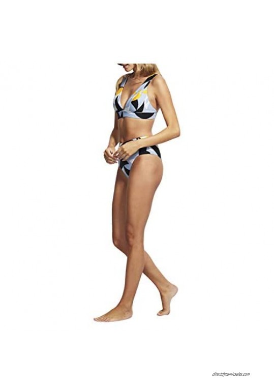 Seafolly Women's High Waisted Bikini Bottom Swimsuit with Cheeky Coverage