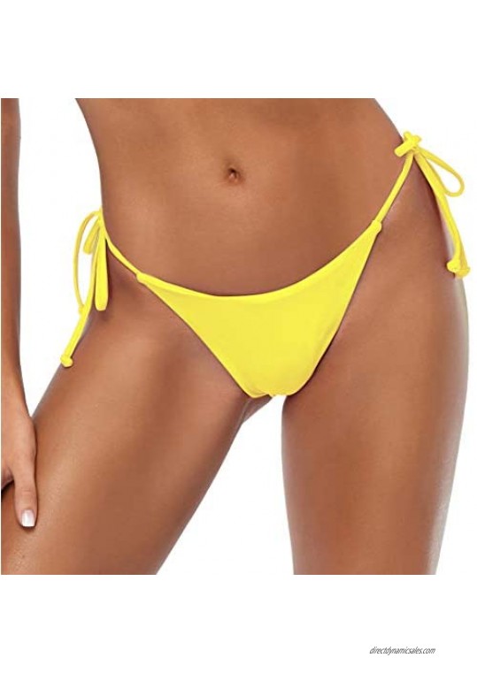 Tainehs Women's Sexy Halter Thong Bikini Bottom Micro String Tanning Bikini Bottom Swimsuit