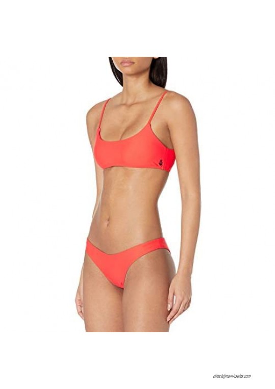 Volcom Women's Simply Solid Scoop Neck Bikini Top Neck Bikini Top