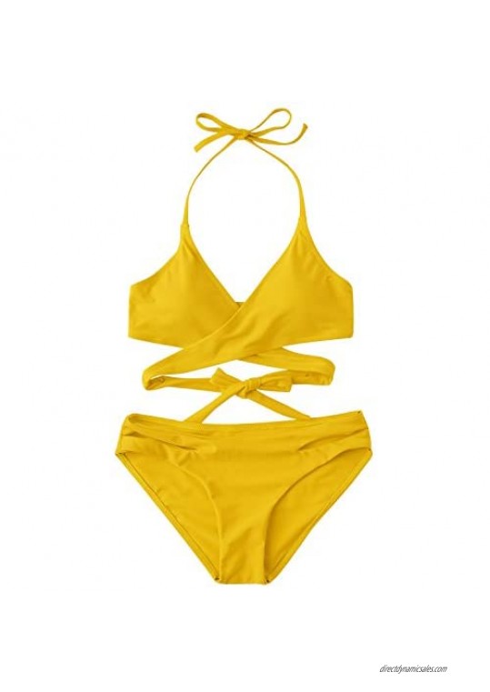 ZAFUL Womens Padded Push-up Bandage Bikini Set Bathing Suits Two Pieces Swimsuit