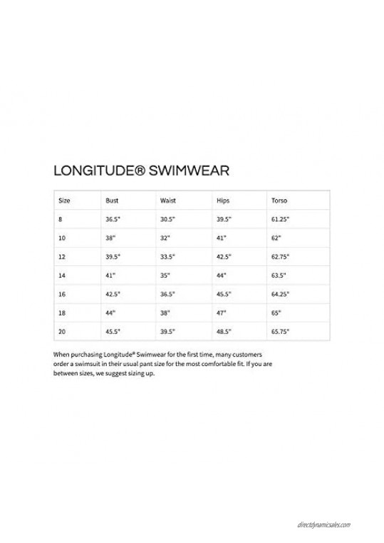 Longitude Women's Swimwear Flashing Lights Highneck Soft Cup Tummy Control Long Torso One Piece Swimsuit