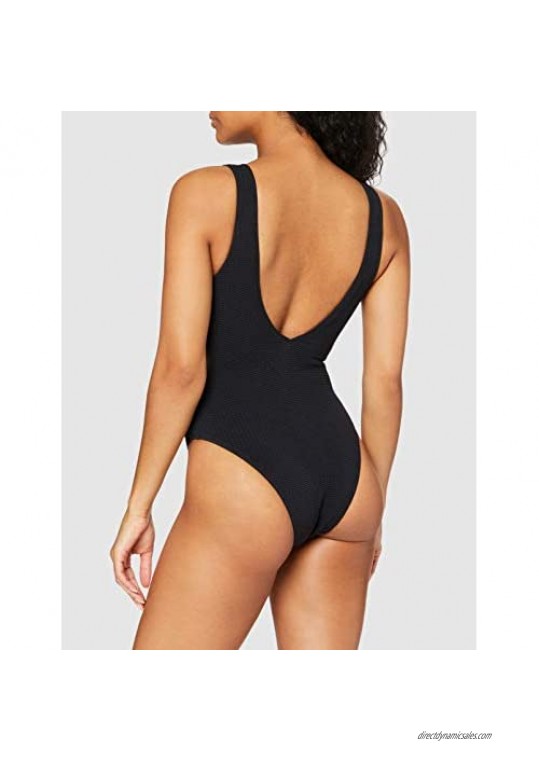 Seafolly Women's Deep V Neck Over The Shoulder One Piece Swimsuit