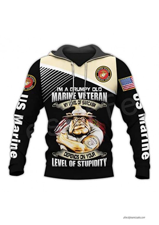 America Marine Camo Skull Soldier Army Tracksuit Pullover 3D Print Unisex Zip/Hoodies/Sweatshirts/Jacket