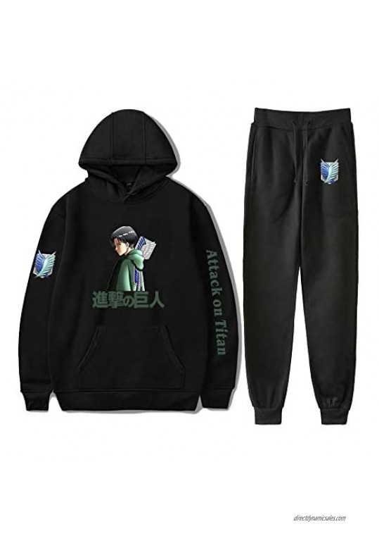 Attack on Titan Hoodie and Sweatpant Manga Sweatsuit Anime Tracksuit Wings of Freedom AOT Cosplay Hooded Sweatshirts