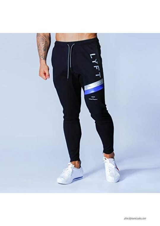 Forthery-Men Joggers Pants Gym Workout Track Pants Comfortable Slim Fit Tapered Sweatpants with Pockets
