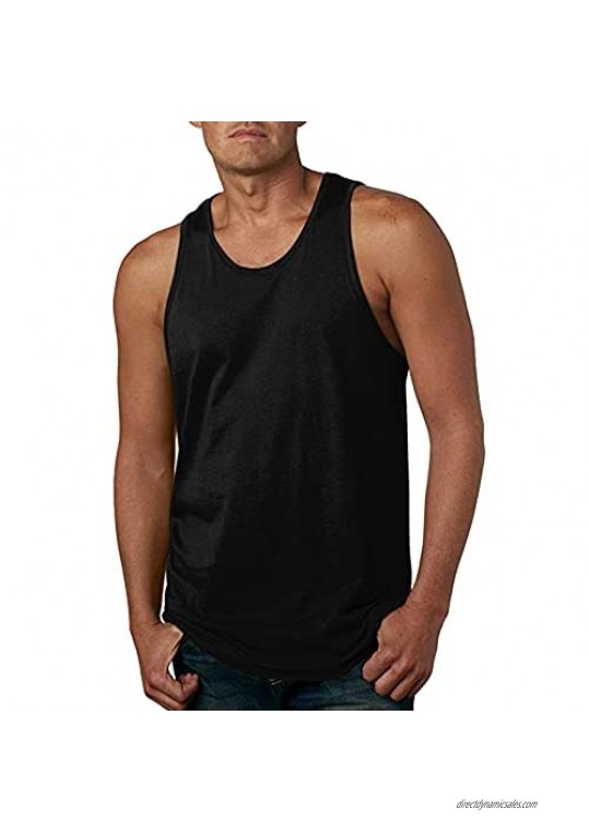 Men's Muscle Tank Tops Summer Casual Workout Gym Sleeveless Vest Shirts Dry Fit Y-Back Athletic Cut Off Tee(A)