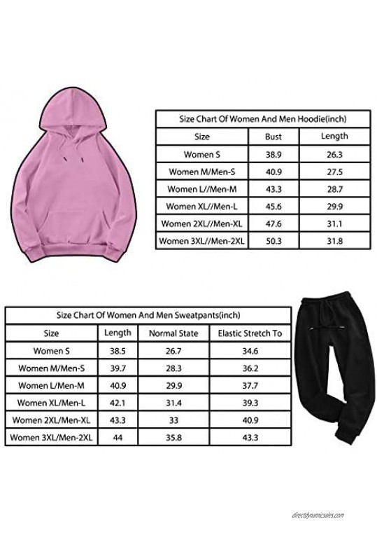 Mens Womens TIK Tok Hoodie Sets Sweatshirt Sweatpants Two Piece Sweatsuits Outfits for Men Women Black