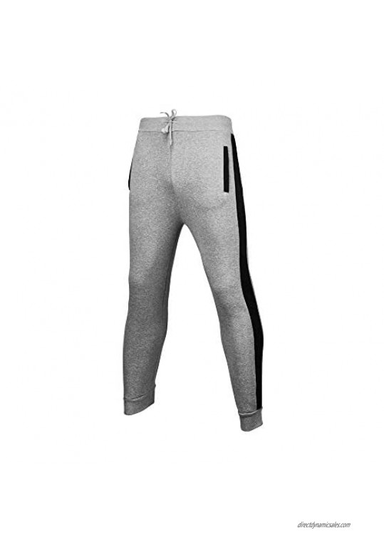 N /C Men's 2 Pieces Solid Color Hoodie Tracksuit Zipper Up Jogging Gym Sweatsuit Pants Sets