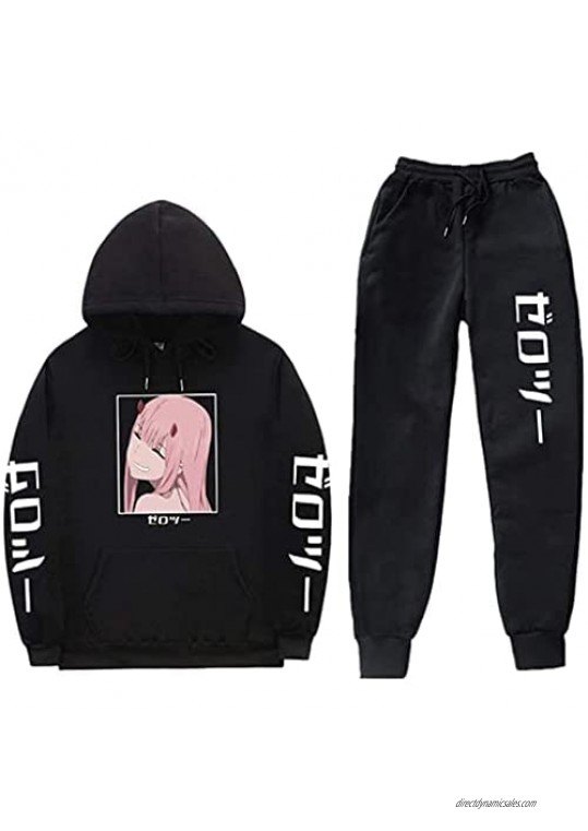 New Darling in The Franxx Manga Zero Two Cosplay Hoodie and Sweatpants Sweatshirt Hoodies Pants Tracksuits for Fans
