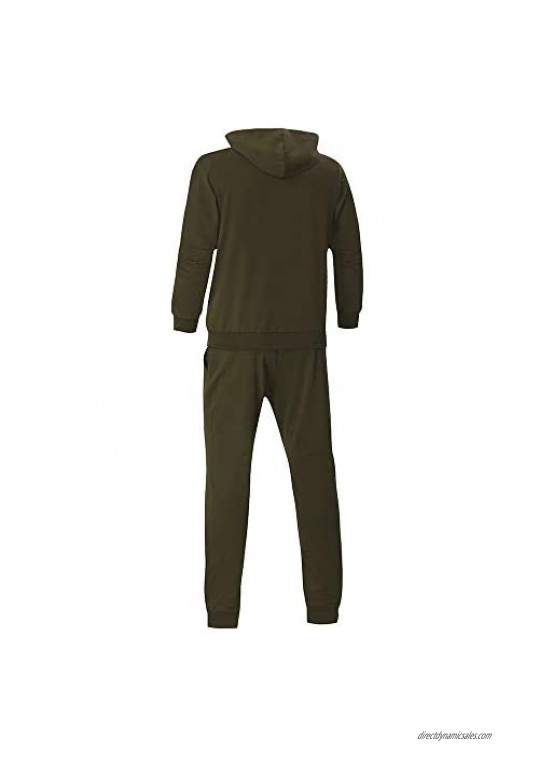 SPE969 Men's 2Pcs Jogger Set Full-Zip Autumn Patchwork Zipper Sweatshirt Top Pants Sets Sports Suit Tracksuit