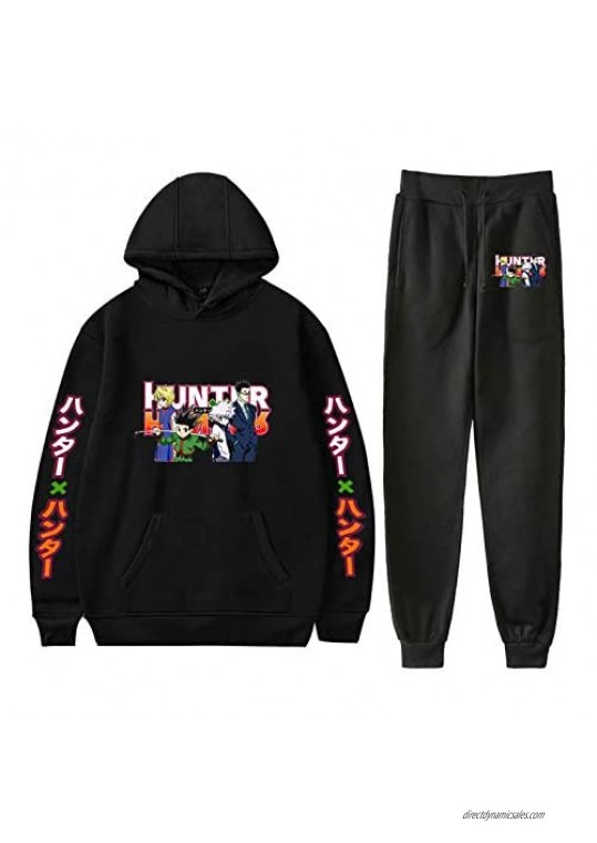Uniform Two-Piece Anime Hunter x Hunter Hoodie and Sweatpants Suit Sweatshirt Suit XXS-4XL for Men Women
