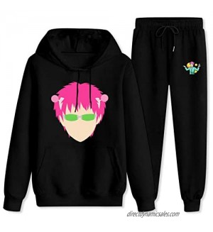 Unisex The Disastrous Life of Saiki K Hoodie Sweatshirt and Sweatpants 2 Pcs Outfit Sets Tracksuit for Man Woman