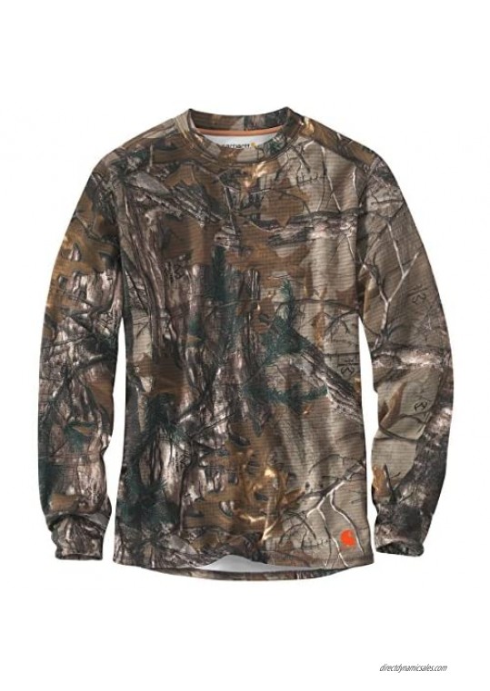 Carhartt Men's 102222 Base Force Extremes Cold Weather Camo Crewneck - Small - Realtree Xtra