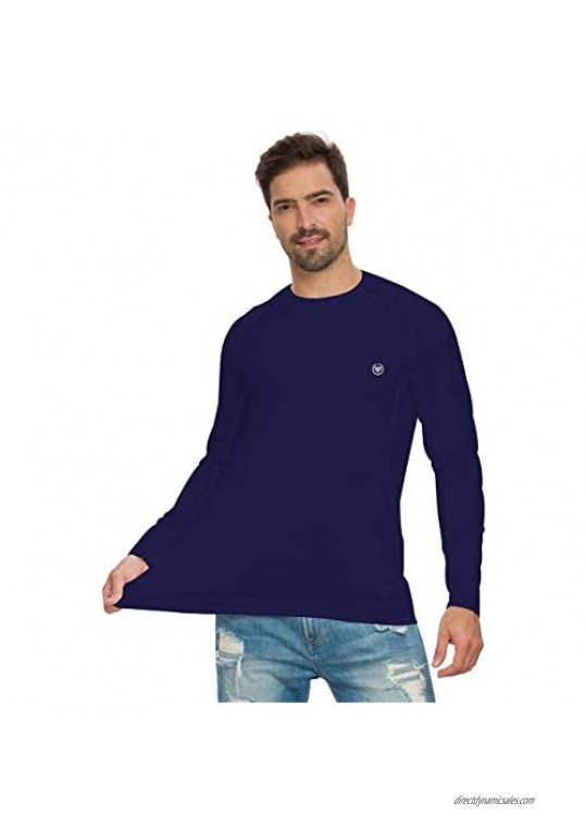 ChinFun Men's Thermal Fleece Long Sleeve Fitted Mock Shirt Baselayer Underlayer Running Shirts Outdoors Workout T-Shirts