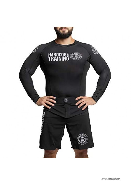 Hardcore Training Recruit Men's Rash Guard Compression Long Sleeve MMA No-Gi Tight BJJ Grappling Base Layer Fitness