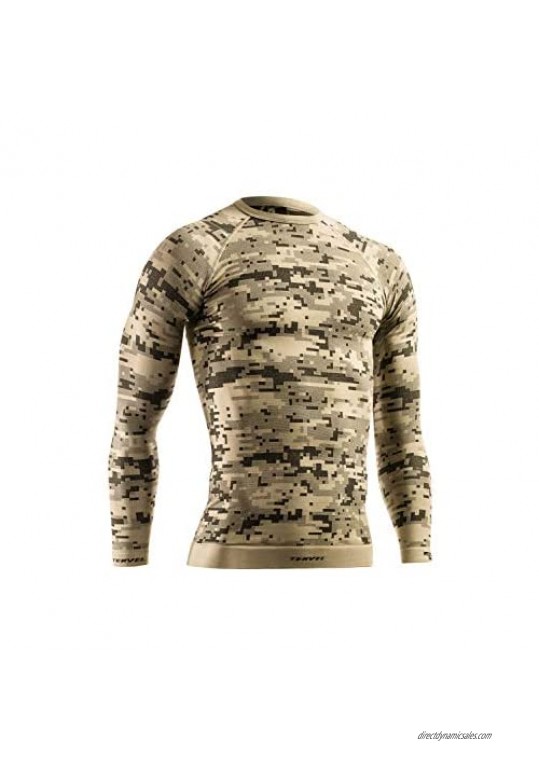 Tervel Men's Optiline Digital Shirt Long Sleeve Sand/Grey