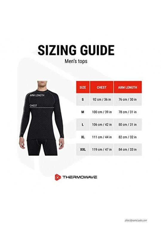 Thermowave Arctic Merino Wool Base Layer Mens - Thermo Shirts for Men Long Sleeve