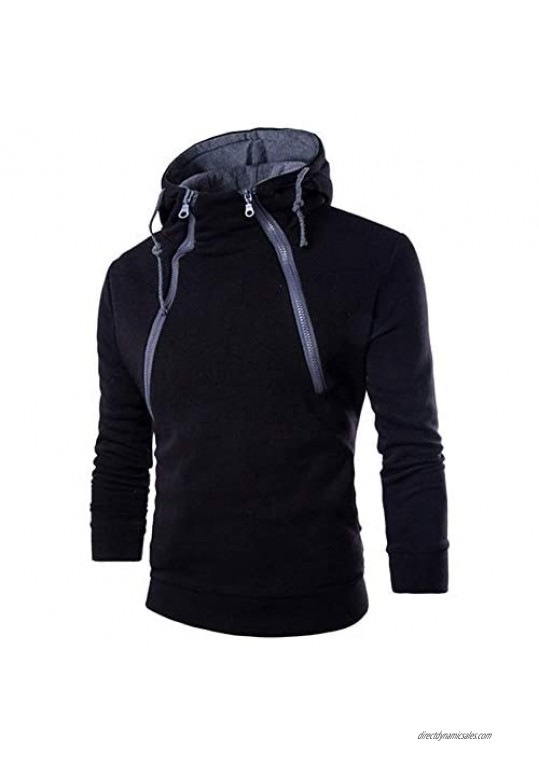 VEKDONE Mens Casual Lightweight Hoodie Sweatshirt Long Sleeve Zip Up Slim Fit Hooded Pullover Outerwear Tops Plus Size