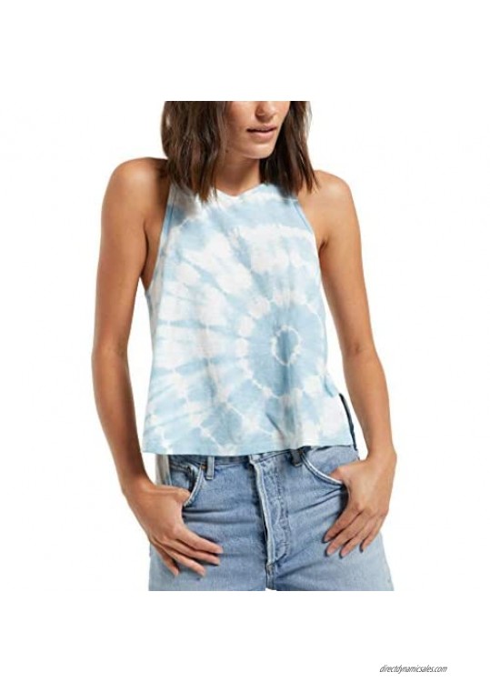Astra Spiral Tie Dye Tank in Blue Agave