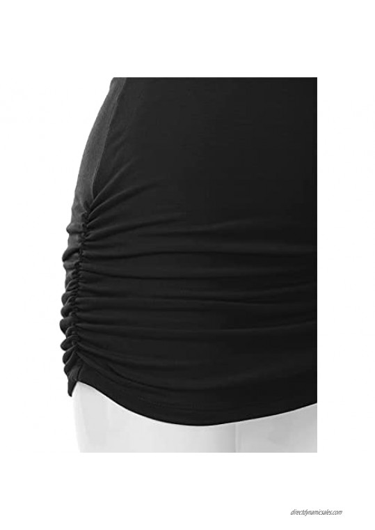 EIMIN Women's V-Neck Cami Sleeveless Stretch Comfy Shirring Tank Top (S-3XL)