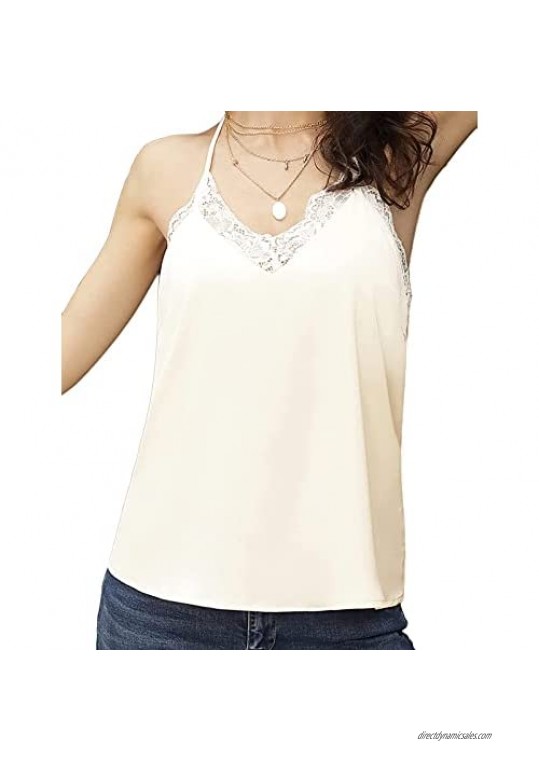 GRACE KARIN V-Neck Lace Camisole Tops Sexy Racerback Cami Tank Tops