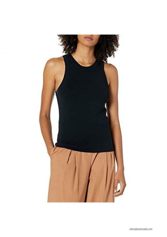 The Drop Women's Gina Fitted Sleeveless High Neck Cut-In Sweater Tank