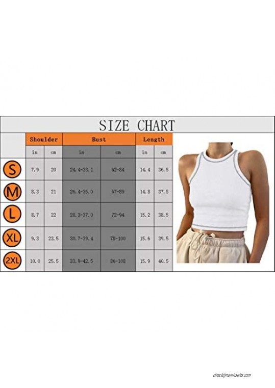 ZC&GF Women's Casual Crop Camis Tanks Cotton Sleeveless Tops