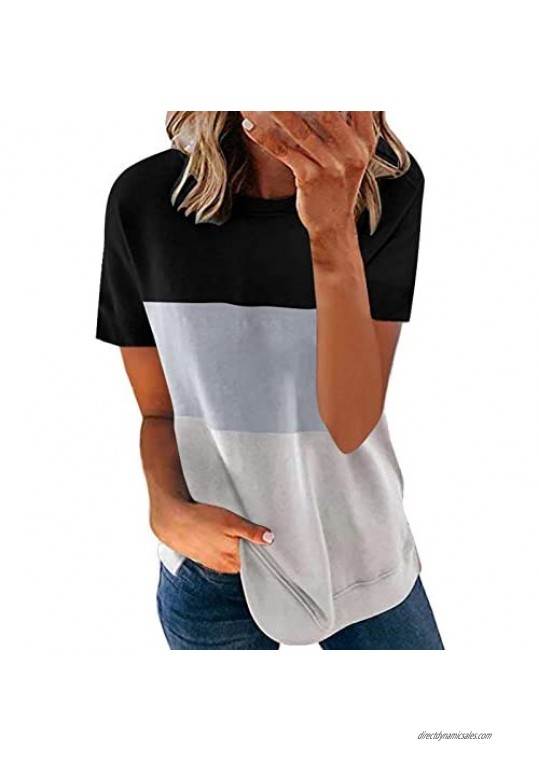 KAMEMIR Shirts for Women Womens American Flag T-Shirt Cute July 4th Independence Day Patriotic Graphic Tees Tops