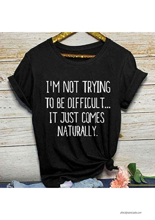 Qopobobo Graphic Tees for Women Womens T Shirts Cute Graphic Tees Summer Funny Short Sleeve Tops T-Shirt Tunics Blouses