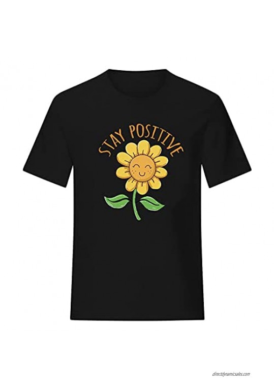 Summer Women Sunflower Tshirt Tops Trendy Casual Loose Fit Crewneck Blouses Short Sleeve Cute Comfy Soft Tunic Tees