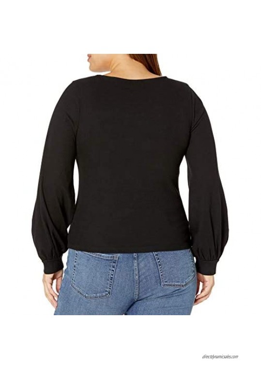 The Drop Women's @lucyswhims Square-Neck Balloon-Sleeve Top
