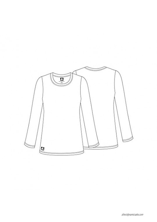 Adar Underscrubs for Women Multi Color 3 Pack - Long Sleeve Underscrub Comfort Tee