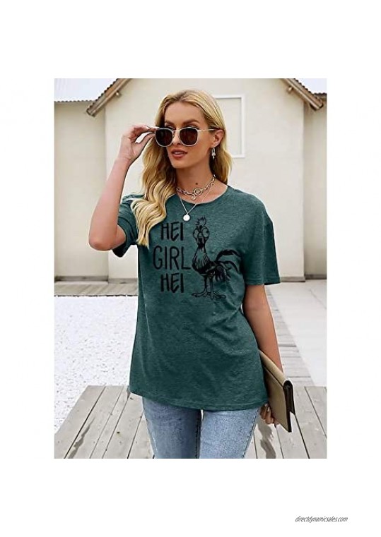 Mom Life Shirts for Women Funny Disney HEI Girl HEI T-Shirt Themed Party Casual Graphic Tops Blouse
