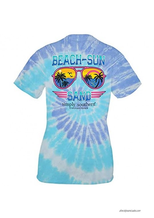 Simply Southern Beach Sun Sand Aviator Tiedye T Shirt