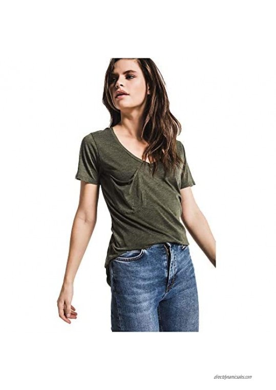 Z SUPPLY Women's The Pocket Tee Relaxed Fit Burnout Top