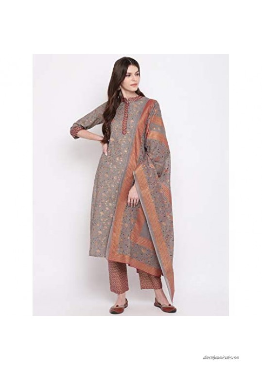 Indian Cotton Tunic Tops Kurti Set for Women with Palazzo 694
