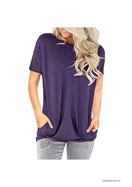 ONLYSHE Womens Crewneck Sweatshirt Casual Loose Fitting Tops Long Sleeve T Shirt